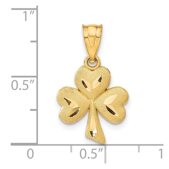 14k Shamrock Charm - Picture 2 of 4